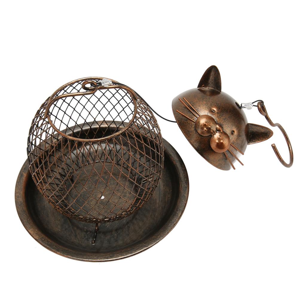 Outside Bird Feeder Metal Mesh Decorative Cute Vintage Hanging Bird Seed Feeder for Home Garden Offi