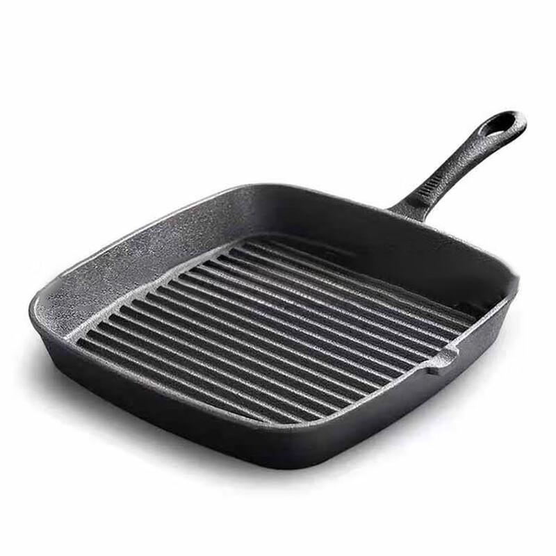Lilang Cast Iron Striped Steak Frying Pan