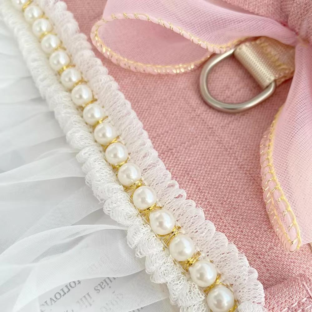 Adjustable Cat Harness Leash Princess Style Dog Traction Rope Cat Vest  For Cats Dogs