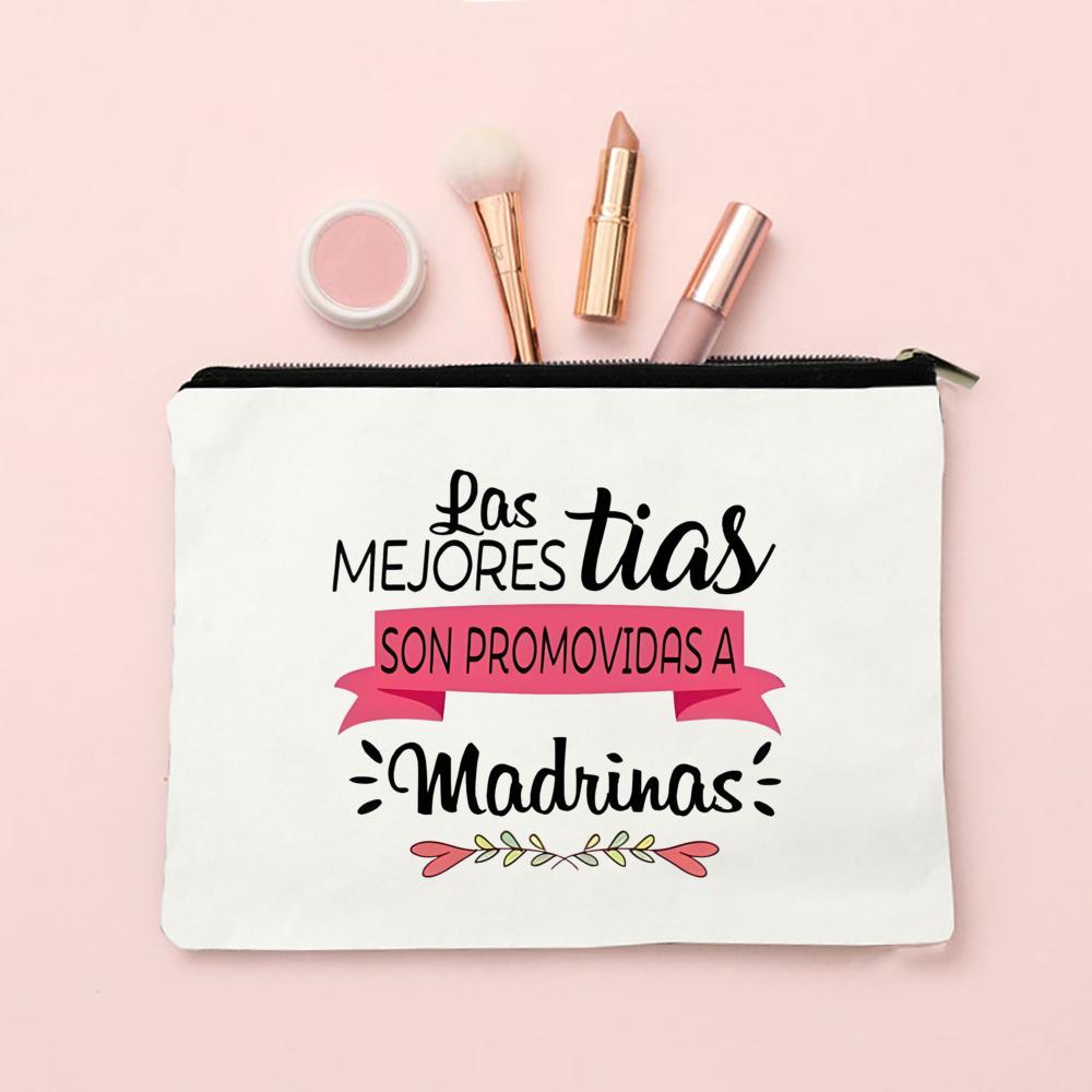 

The Best Aunts Are Promoted To Godmothert Makeup Bag Pregnancy Announcement Cosmetic Bags Travel Toiletry Pouch Godmother Gift