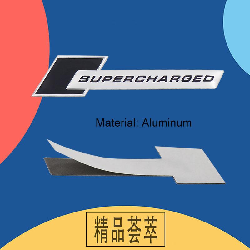 3D Premium Supercharged für Auto Motorhaube Kotflügel Kofferraum Heckklappe Namensschild Aufkleber Emblem Abzeichen Aufkleber