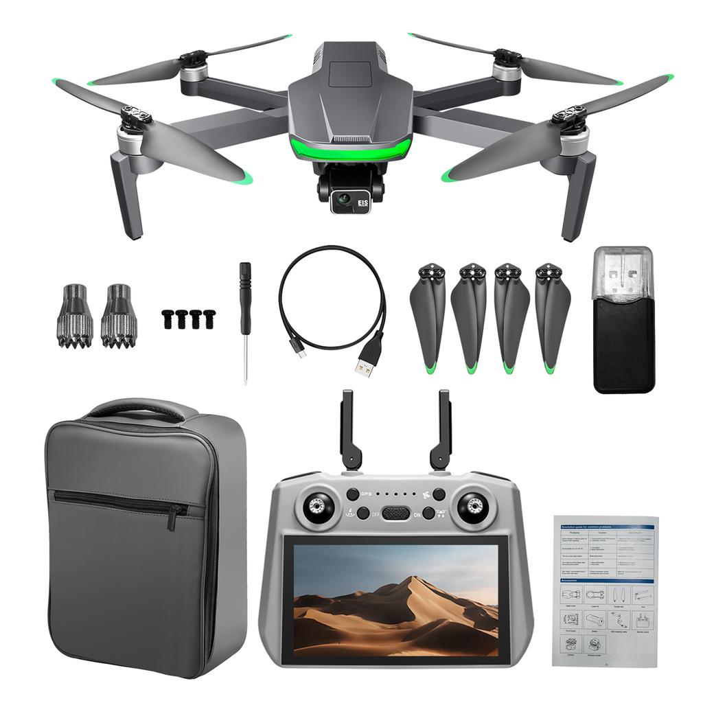 Quadcopter with 2.7K Camera, 3 Axis Gimbal GPS FPV Foldable 5G Aircraft with Brushless Motor, Waypoi