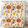 Tenda da Doccia con Motivo di Zucca di Halloween Decorazione per la Casa Impermeabile Lavabile Stampa 3D Accessori per il Bagno Bianco Taglia:180cm x 270cm