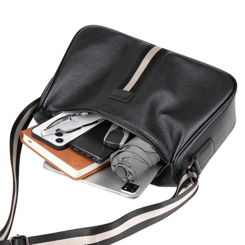 New Design Men Bag Soft Genuine Leather Boy's Flap Cowhide Leather Shoulder Bag Men's Crossbody Messenger Bags Fashion Style