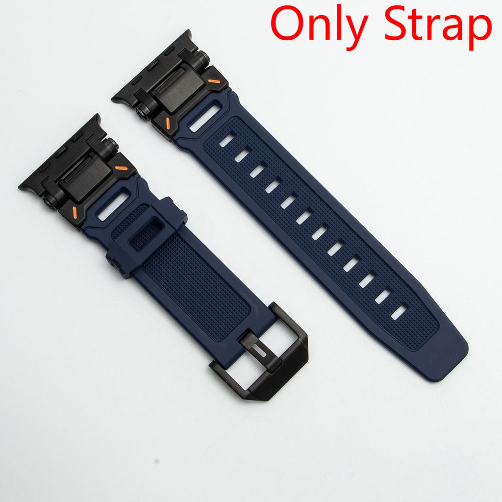 Strap/Metal case for Apple Watch Ultra 2 1 Rubber Loop Band 49mm Silicone Bracelet for IWatch Series 10 9 8 7 45mm 6 5 4 Se 44mm