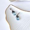 Silver Earrings with Natural Topaz 20.183ct (2167730)