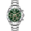 BOSS Hero 2.0 Green Dial Silver Stainless Steel Men's Quartz Watch 1514268
