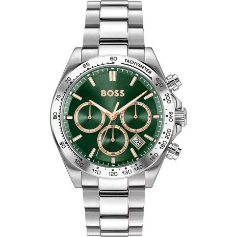 BOSS Hero 2.0 Green Dial Silver Stainless Steel Men's Quartz Watch 1514268