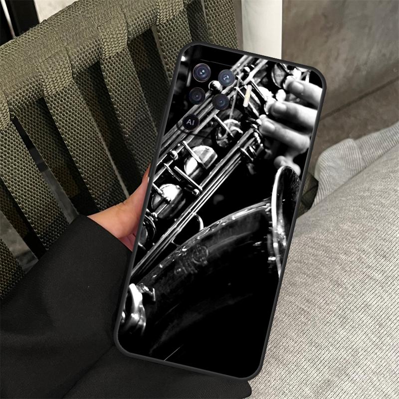 Saxophone Music Case For Oppo A80 A60 A40 A94 A54 A98 A78 A18 A38 A58 A16 A76 A96 A17 A77 A74 A57S A15 Cover