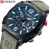 Curren-Men's Calendar Comfortable Belt Six Pin Business Men's Quartz Watch