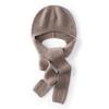 Hat and Scarf Integrated Balaclava Hat Women's New Winter Warm and Cold Knitted Hat Scarf