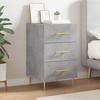 Maison Exclusive - Concrete Grey Bedside Table 40x40x66 Cm Engineered Wood