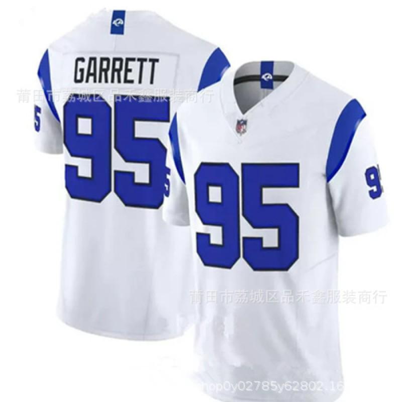 Men Women Cotton Football Jersey Rams Team Donald 99 Macua 12 9 23 Embroidered Sport Shirt Winter