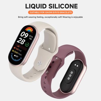 Silicone Strap for Xiaomi MiBand 10 9 8 Soft Sports Bracelet for Xiaomi Band 10/9/8 WristBand Women Men SmartWatch Accessories