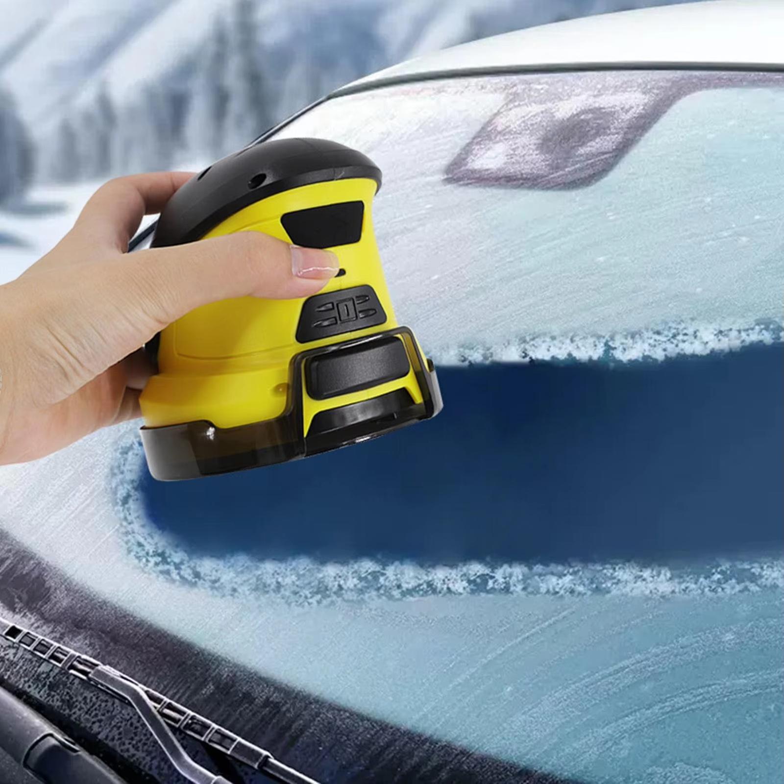 

Multifunctional electric snow scraper ice scraper car windshield snow removal ice defroster cleaning tool one size жовтий