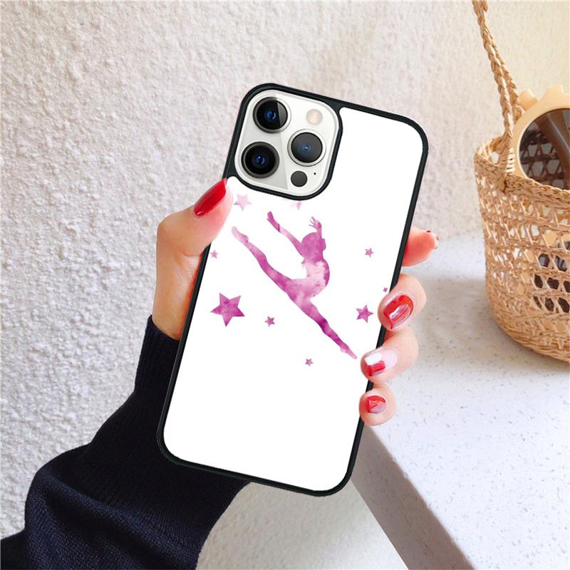Gymnast Silhouette Phone Case for iPhone 17 Air 16 Coque 15 14 12 13 PLUS 11 PRO MAX Back Cover Fundas Shell