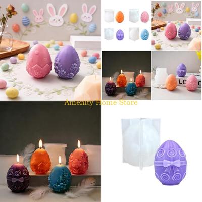 F26C Embossed Flower Eggs Silicone Molds Easter Silicone Mould for Resin Casting Soap Chocolate Cake Baking