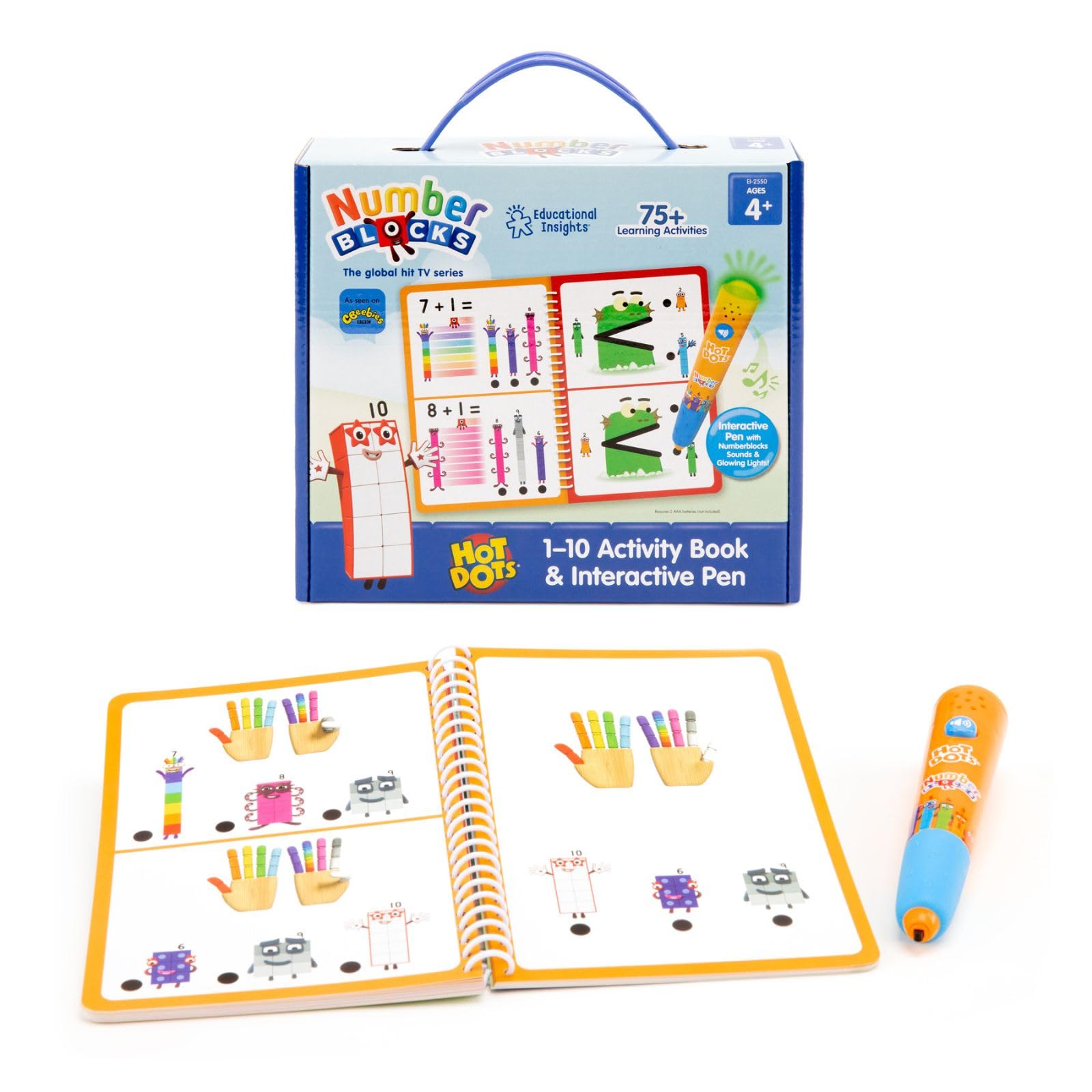 

Numberblocks 1-10 Activity Book & Interactive Pen, Number Play, Voice Pen, Educational Toy, EI2550, Authentic