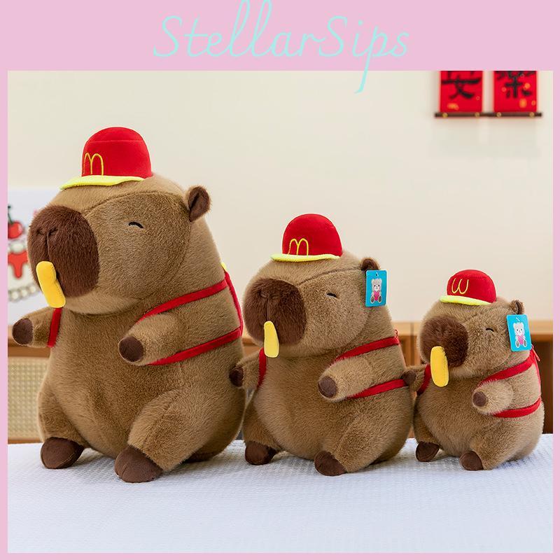 Capybara Backpack Wallace Plush Toy Cartoon Stuffed Animal Decorations Doll