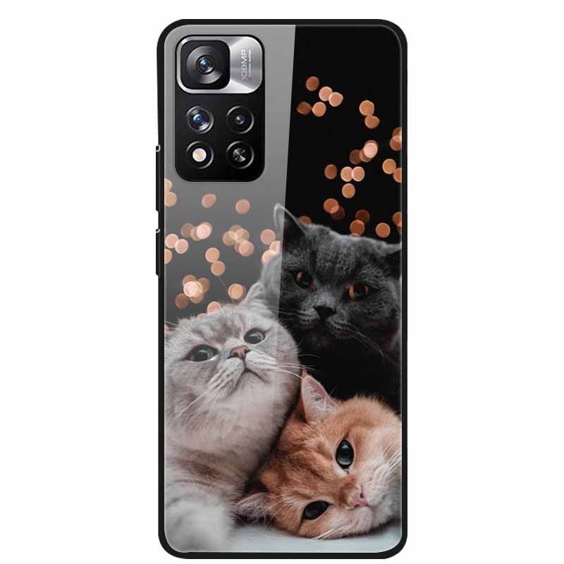 Tempered Glass Case For Xiaomi Redmi Note 11 Pro+ 5G Cover Hard Protective Funda for Redmi Note 11 Pro Plus 5G Luxury 6.67 Inch