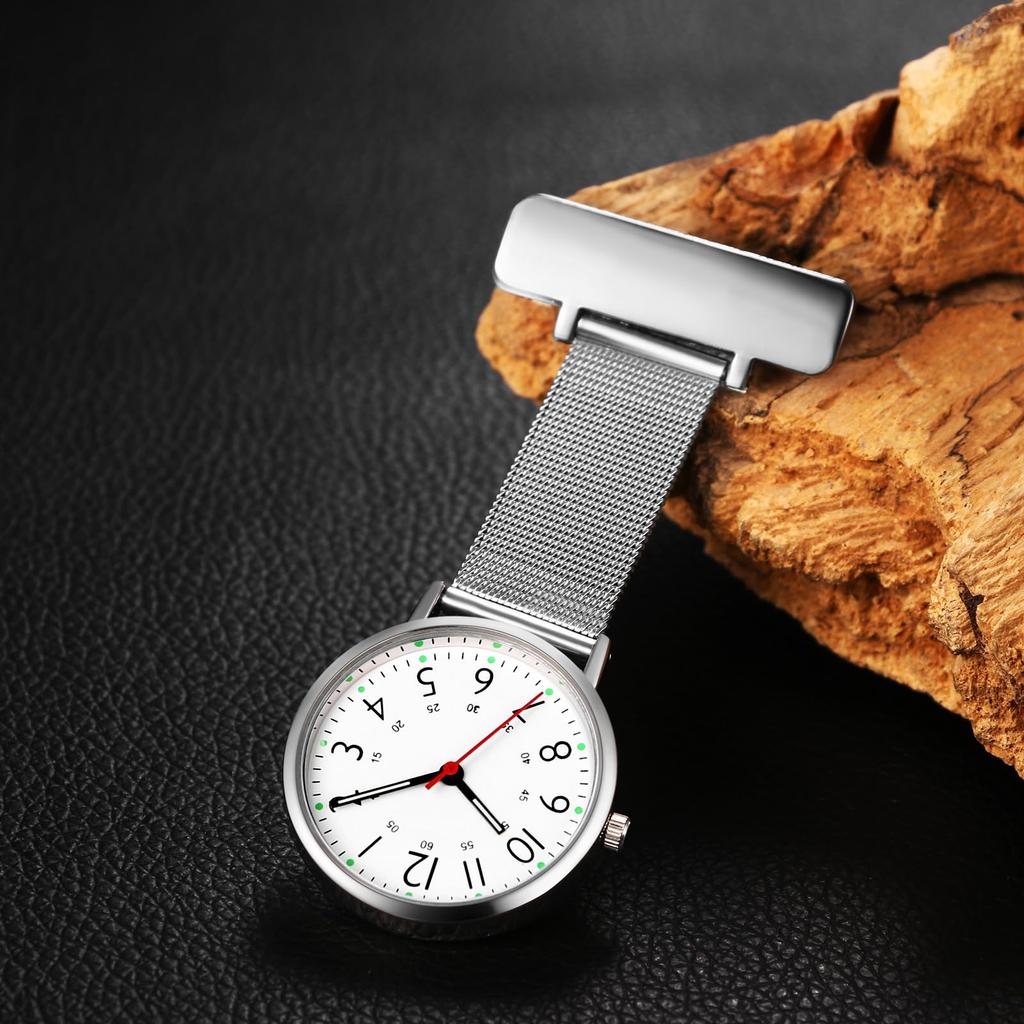 Nurse Watch Upside Down Waterproof Analog Safety Nurse Watch Pin Type Pocket Watch Pocket Watch Quartz Nurse Watch Nurse Goods Perfect Gift for Nurses