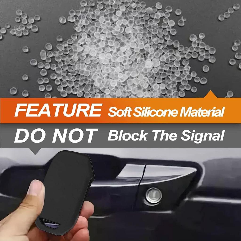 Silicone Key Fob Cover Fit for Hyundai Sonata Santa Fe Tucson Ioniq Palisade Santa Cruz Smart 5 Buttons | Car Accessories | Remote Key Protection