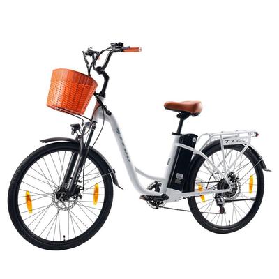 TTGO YY-26ST Electric Bicycle 250W Motor 36V14.5Ah Battery Max Speed 25km/h Max Range 60-75km Shimano 6 Speed City Commute Ebike