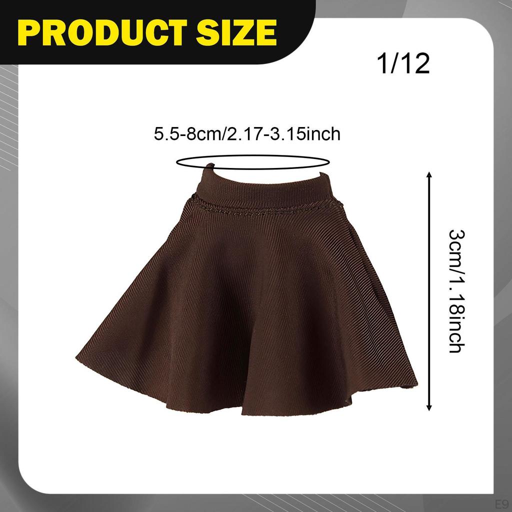 1/12 Action Figure Clothes Dress Up Skirt Fashion Miniature Clothing Doll Costume for 6" Female