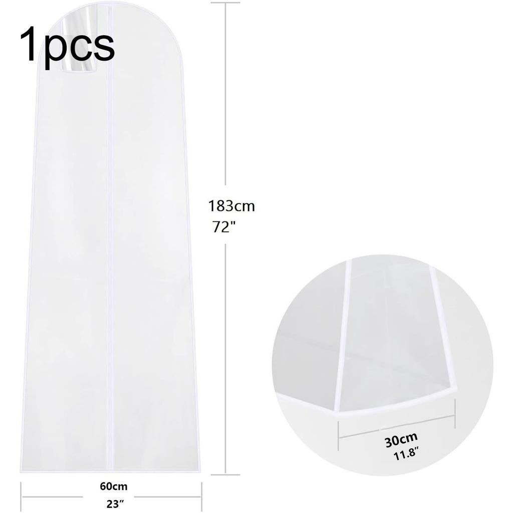 1pcs Double-layer Thickened Wedding Dress Dust Cover Lengthened Dress Dust Cover Hanging Coat Dust Bag Storage Hanging Bag