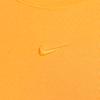 Nike Sportswear Chill Knit Logo Embroidery Pattern Crew Neck Solid Color Short Sleeve T-Shirt Women Tops Sundial-Yellow FV5509-717