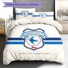 Cardiff City FC Pattern Bedding Quilt Set  Home Decoration  Gift (1 * Duvet Cover + 2 * Pillowcase  Without Core)