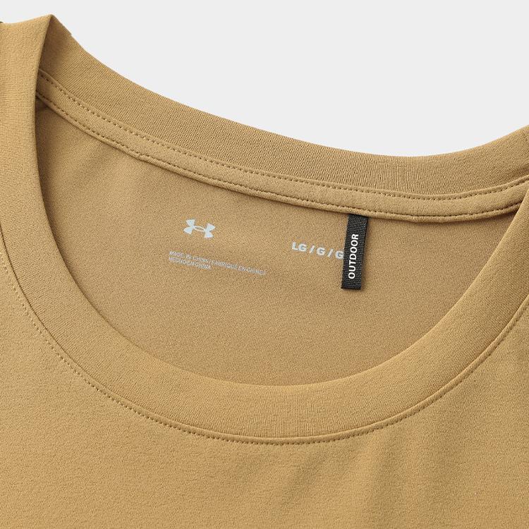 Under Armour Hiking Walking Outdoor Series Warm Casual Crew Neck Long Sleeve T-Shirt Men Tops Caramel 14312139-0026