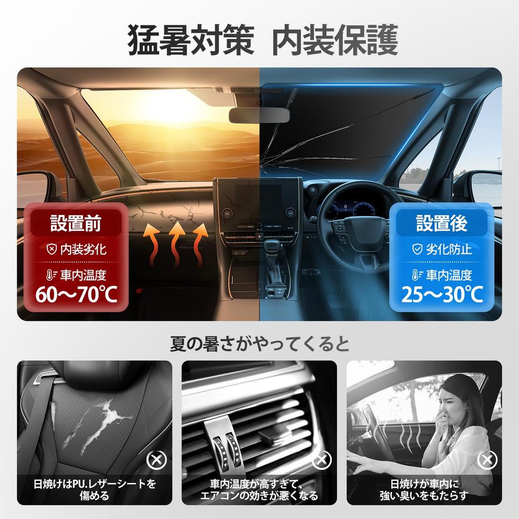 For Car Sunshade with Reflective Fabric for Toyota New Voxy and Noah Sporty Compatible with January 2022 Present UV 10 Sun Heat Perfect for and