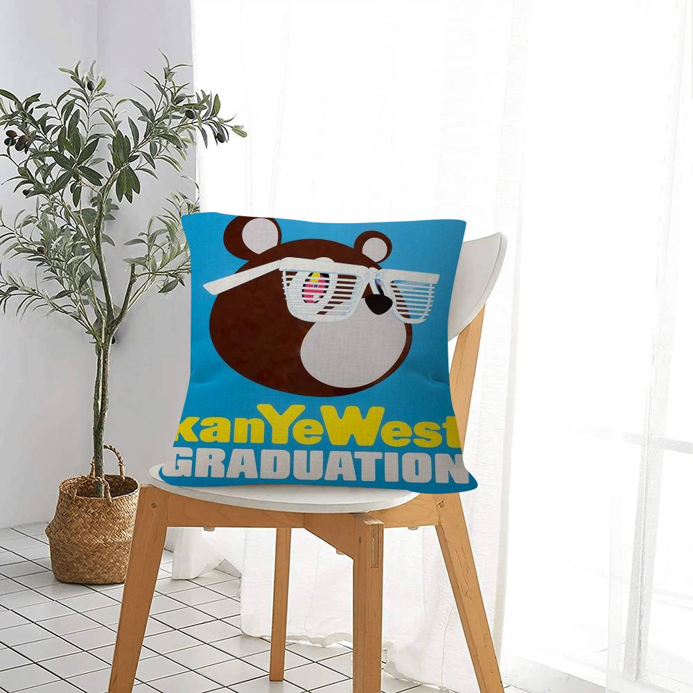 K-Kanye W-West Graduation Cushion Cover Pillowcase Upholstery Sofa Throw Pillow Home Decor Pillowcas