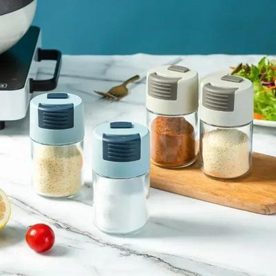 Nou 1 Bucată Ustensile Portabile de Bucătărie Presat Control Sare Shaker Dozator Shaker de Sare Etanș Rezistent la Umiditate Sticlă Pentru Depozitare Sare