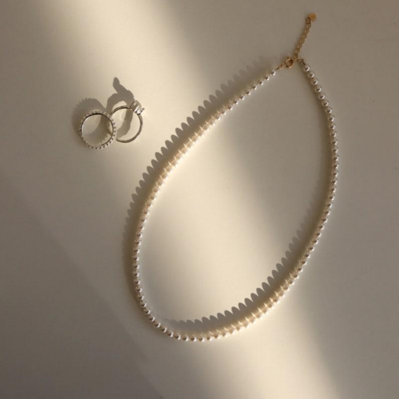 Modernlike 14k Gold Pearl Necklace 4mm