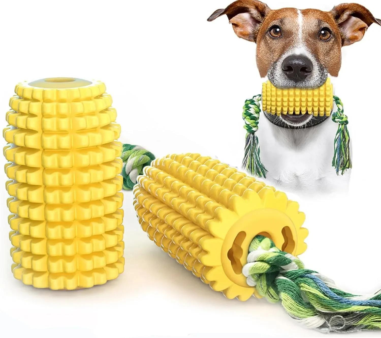 

Игрушки для жевания собак в виде початков кукурузы для агрессивных любителей жевать с кусающейся хлопковой веревкой, неразрушимые интерактивные игрушки для зубов собак