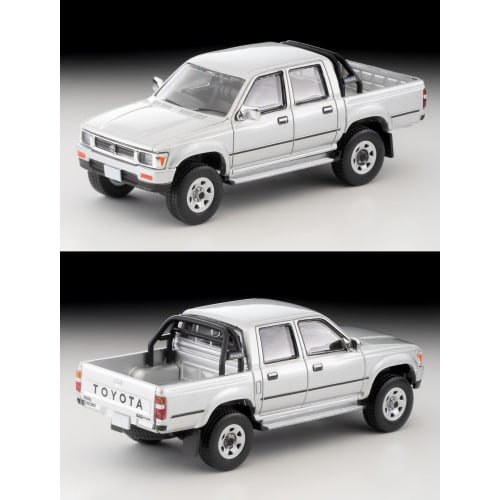 Tomytec Tomica Limited Vintage Neo LV-N256c Toyota Hilux 4WD Pickup Double Cab SSR Silver 1991 Model (Assembled) 333197