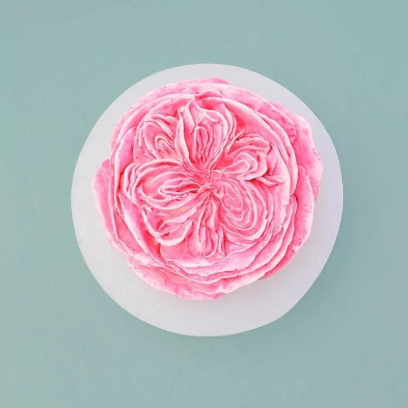 Flower Rose Silicone Candle Mold 3D Buttercup Flower Aromatherapy Gypsum Chocolate Gypsum Soap Ice Cube Moud Wedding Wholesale