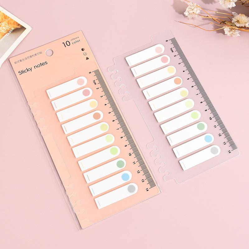 Morandi Color Sticky Note Index Tabs – Loose-leaf Classification Memo Pad Labels