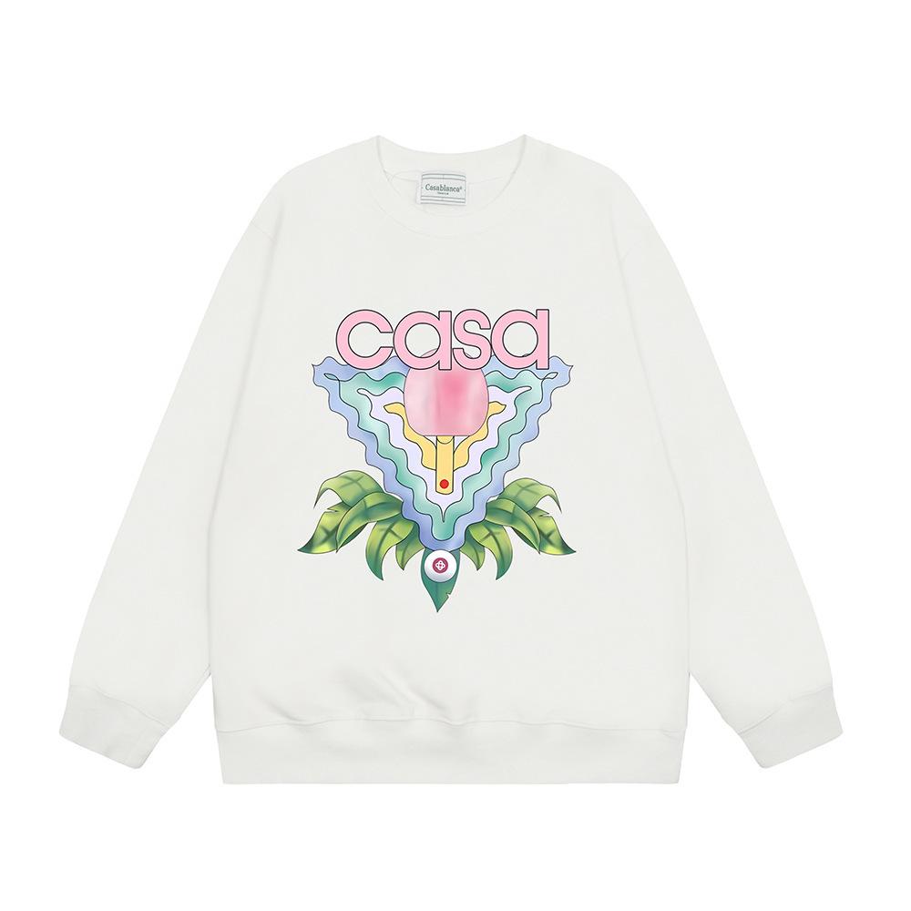 Grenzüberschreitende trendige Marke Casablanca Casablanca Buchstabe gemaltes Print 380g Herren- und Damen- Rundhals-Pullover