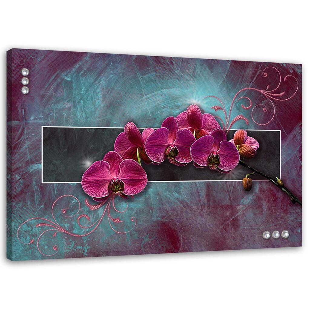 Canvas print, Orchid flower pink spa 3d