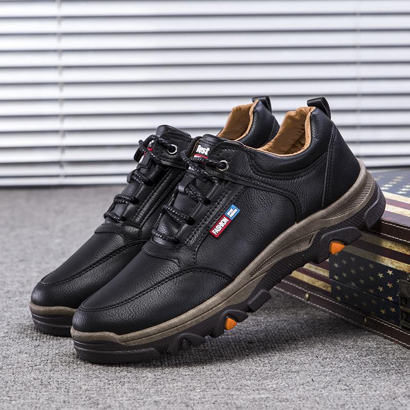 Men's Shoes New Men's Casual Shoes Fashion Korean Leather Sneakers Men's Outdoor Hiking Shoes Men