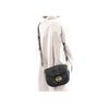 Coach Georgie 21 Carriage Buckle Detachable Shoulder Strap Leather Wine God Bag Underarm Saddle Bag Crossbody Small Women Bags Black C3241-IMBLK