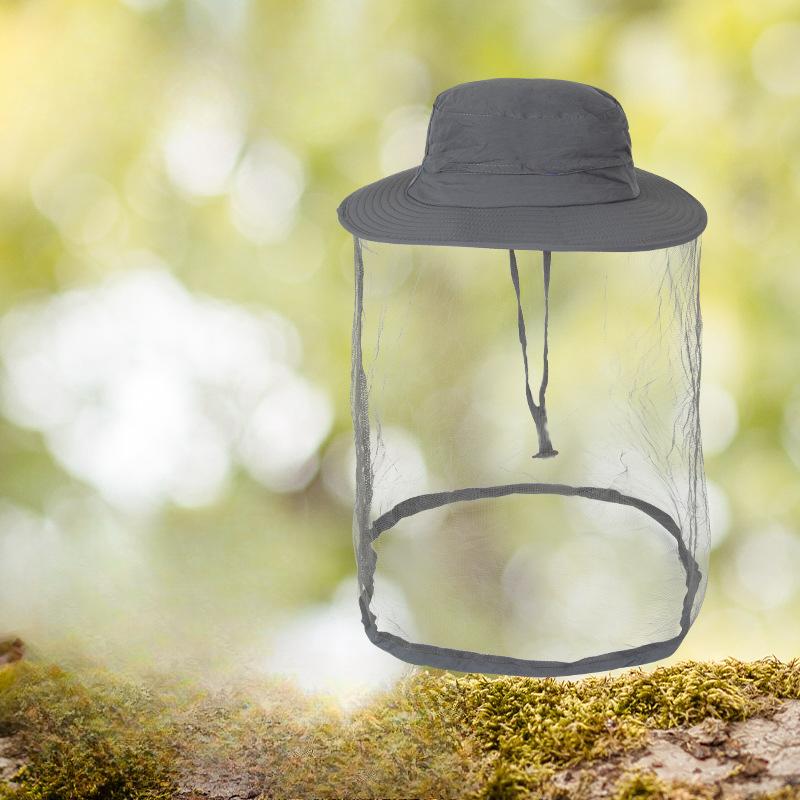Sommar Utomhus Solskyddshatt Meshmask UV Solhatt Myggbett Fiskehatt Andningsbar Fiskarhatt