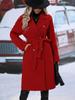 2026 Women's Double-Breasted Lapel Woolen Coat - Autumn/Winter Collection