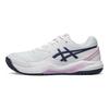 Asics Παπούτσια Τένις Gel Dedicate 8 Αντιολισθητικά Χαμηλά Γυναικεία Λευκά Μπλε Αθλητικά 1042A235-104