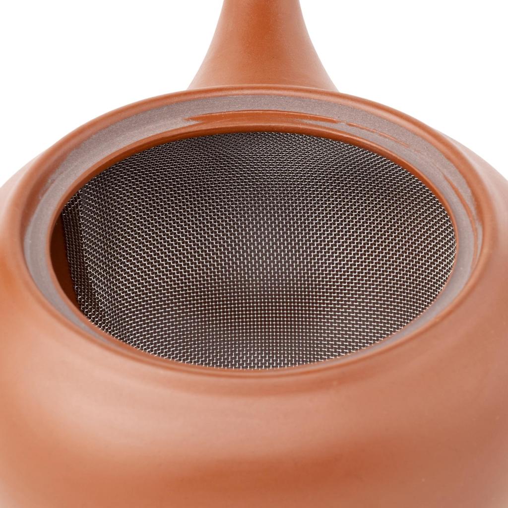 Refreshing for and Made In Tk022 Tokoname-yaki Teapot, Satoyama, Plain, 430ml, Mesh, Deep-Steamed Tea, Hojicha, Genmaicha, Japan, Boxed,