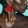 Spring and summer new flower stud earrings premium sense daily commute vacation party earrings
