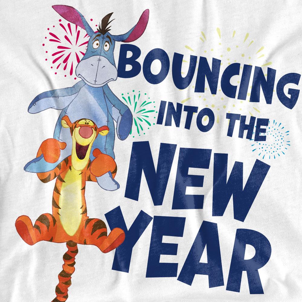 Winnie the Pooh Womens/Ladies Bouncing Into The New Year T-Shirt
